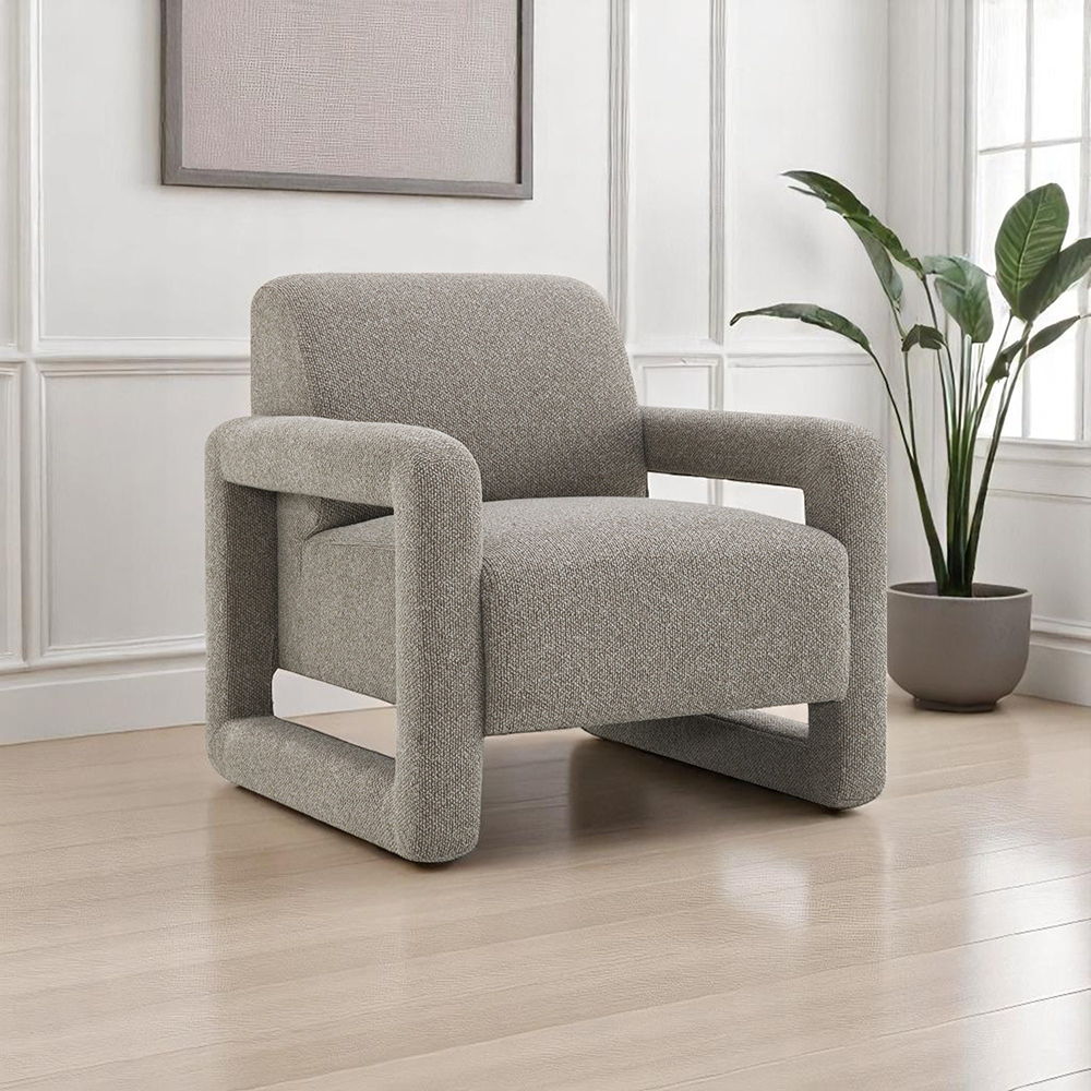 Glenda - Accent Chair - Gray Chenille - Urban Living Furniture (Los Angeles, CA)