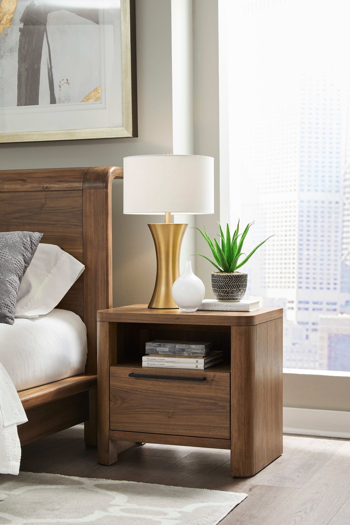 Totes - One Drawer Nightstand - English Walnut