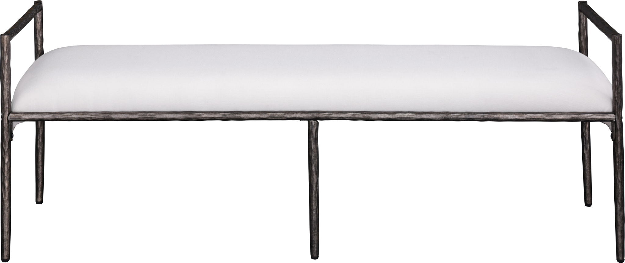 Axis - Linen Textured Cream Fabric Upholstered Bench - Urban Living Furniture (Los Angeles, CA)