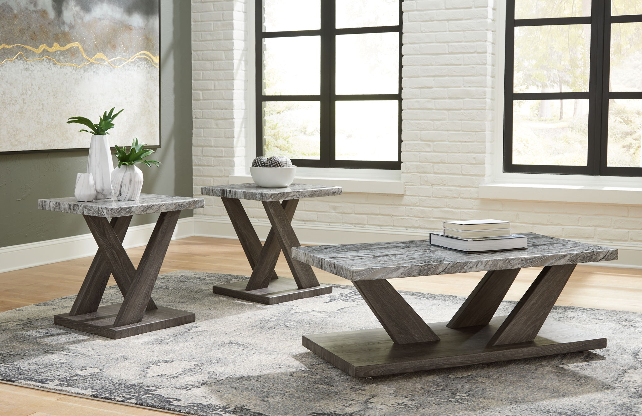 Bensonale - Brown / Gray - Occasional Table Set (Set of 3) - Urban Living Furniture (Los Angeles, CA)