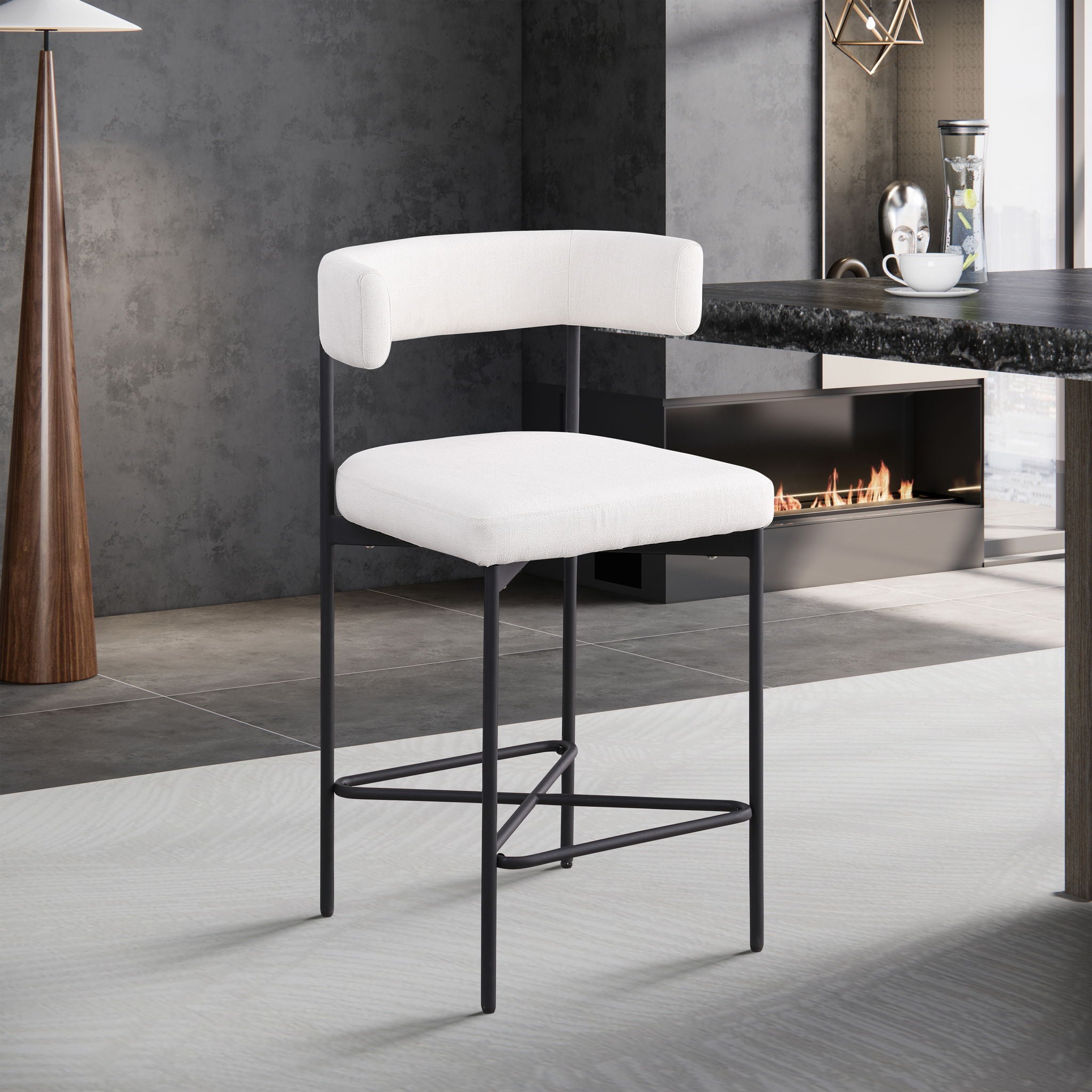 Rivage - Durable Stool With Black Frame (Set of 2) - Urban Living Furniture (Los Angeles, CA)