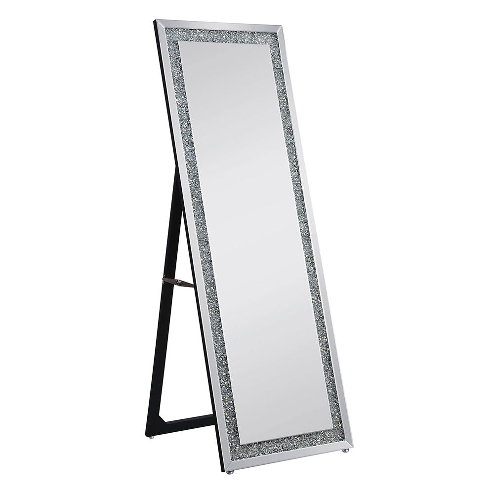 Noralie - 63" X 22" Floor Mirror - Mirrored & Faux Diamonds - Urban Living Furniture (Los Angeles, CA)
