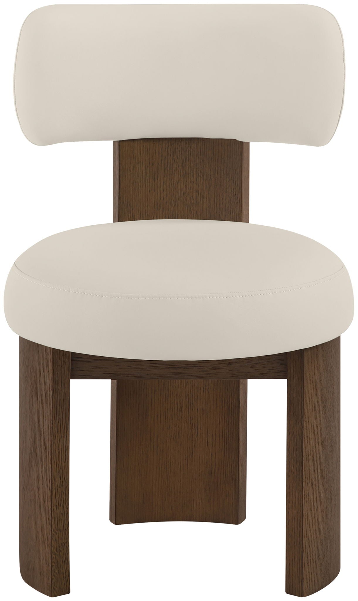 Atelier - Vegan Leather Upholstered Dining Chair (Set of 2) - Taupe / Painted Brown - Urban Living Furniture (Los Angeles, CA)