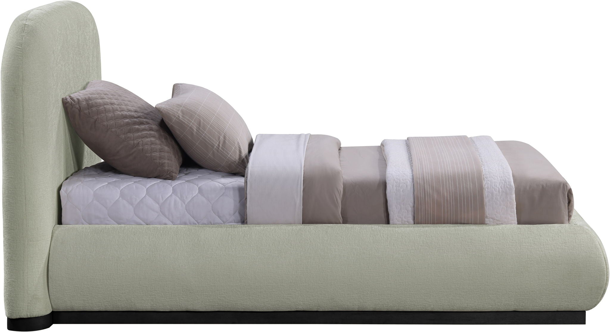 Vaughn - Chenille Bed With Black Base - Urban Living Furniture (Los Angeles, CA)