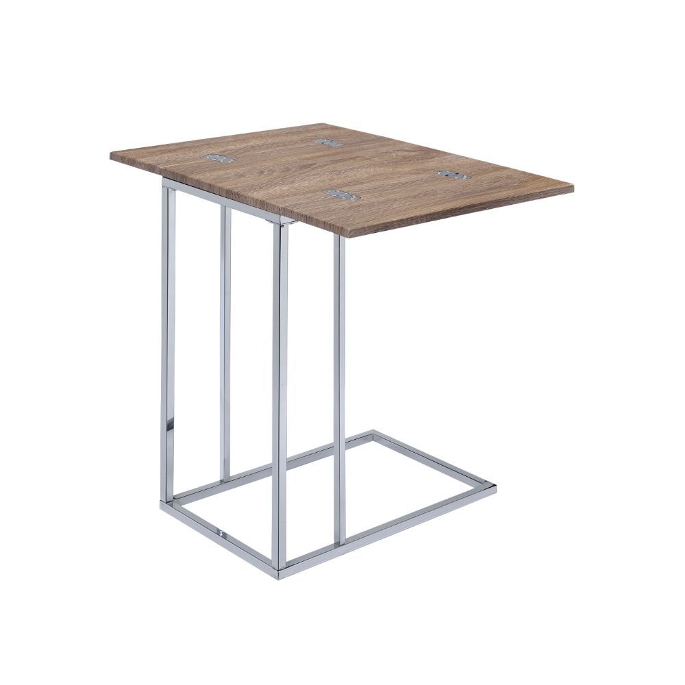 Danson - Accent Table - Weathered Oak & Chrome - Urban Living Furniture (Los Angeles, CA)