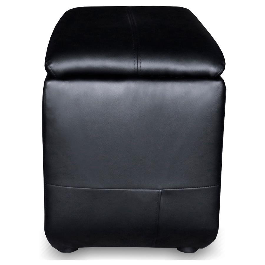 Cyrus - Upholstered Home Theater Storage Wedge Console - Black - Urban Living Furniture (Los Angeles, CA)