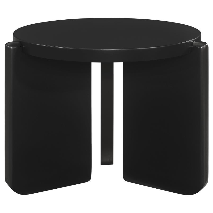 Cordova - Round Solid Wood End Table - Black - Urban Living Furniture (Los Angeles, CA)