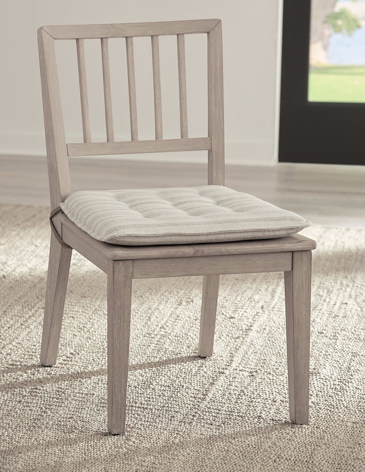 Camden - Wood Dining Chair (Set of 2) With Detachable Cushion - Chai And Oat