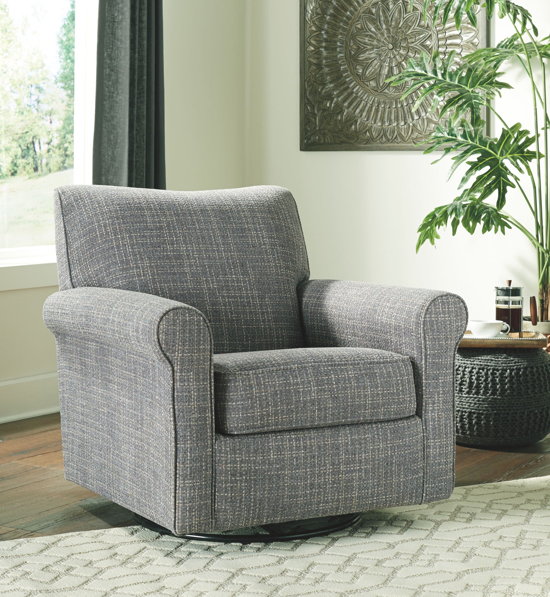 Renley - Ash - Swivel Glider Accent Chair - Urban Living Furniture (Los Angeles, CA)