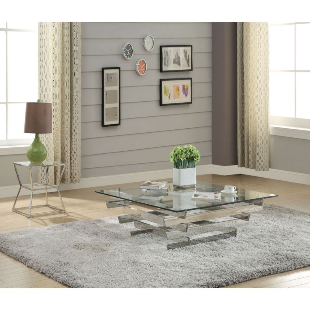 Salonius - Coffee Table - Stainless Steel & Clear Glass - Urban Living Furniture (Los Angeles, CA)