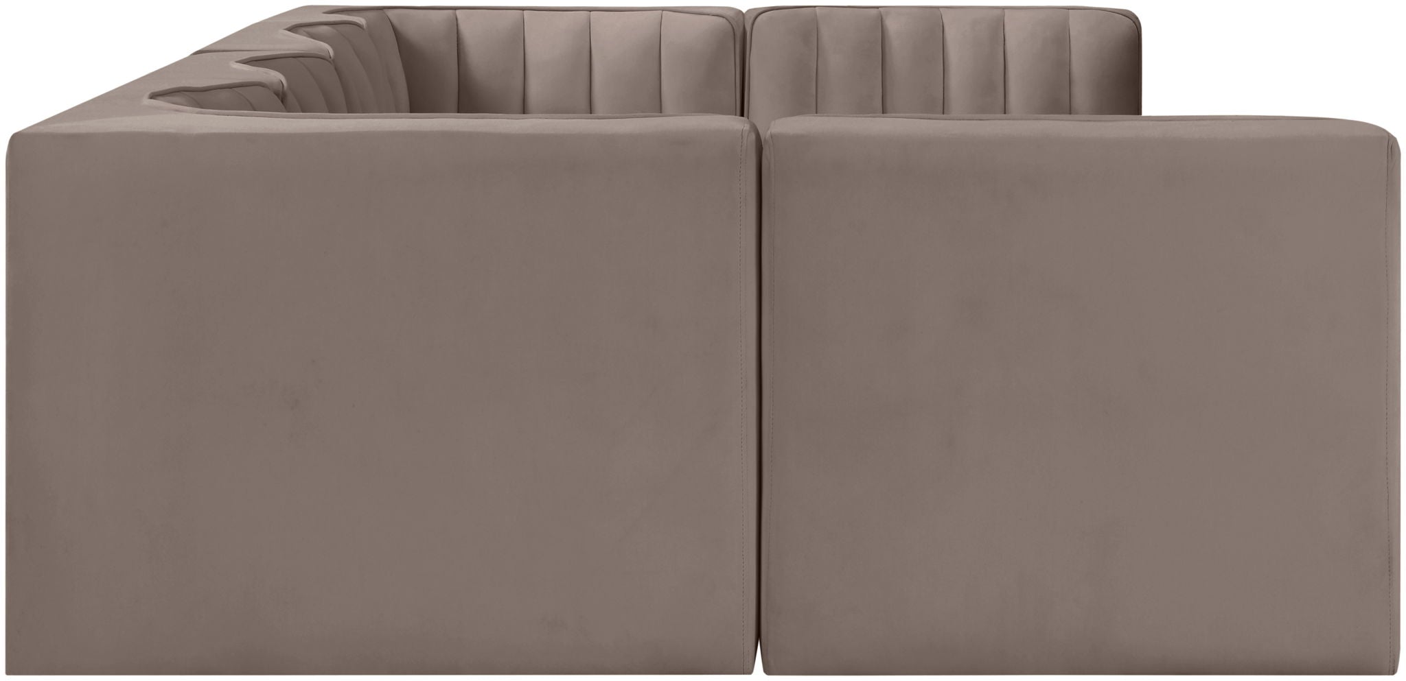 Rummi - Armless Velvet Performance Fabric Upholstered 6 Piece Modular Sectional - Urban Living Furniture (Los Angeles, CA)