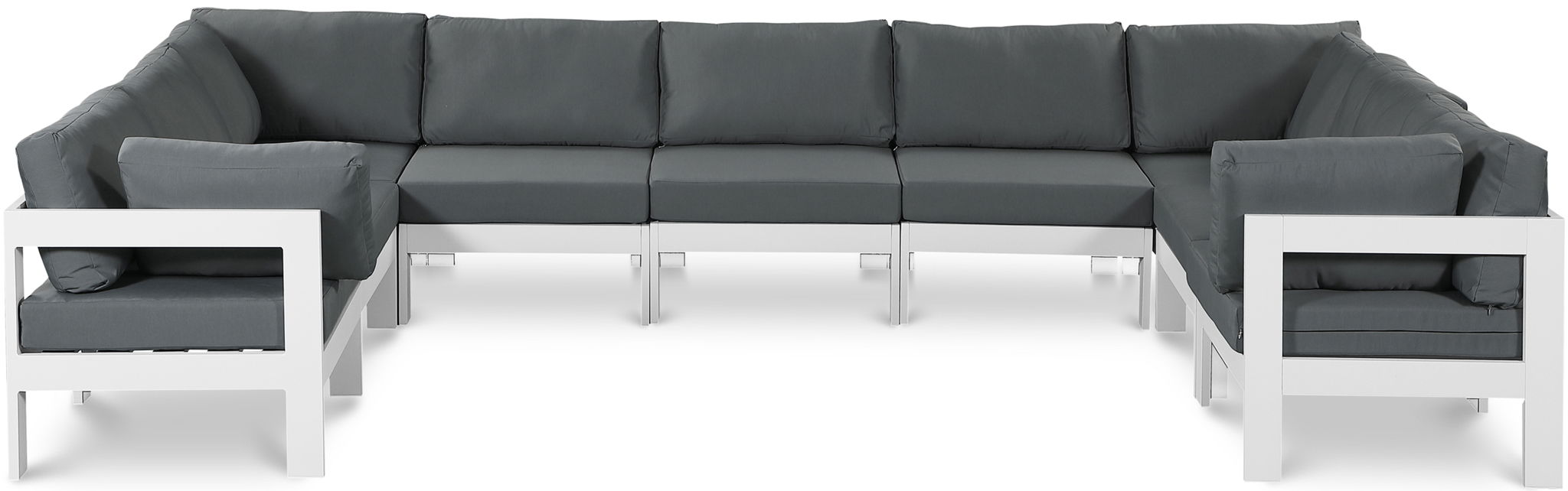 Nizuc - Outdoor Patio 9 Piece Modular Sectional With White Frame - Urban Living Furniture (Los Angeles, CA)
