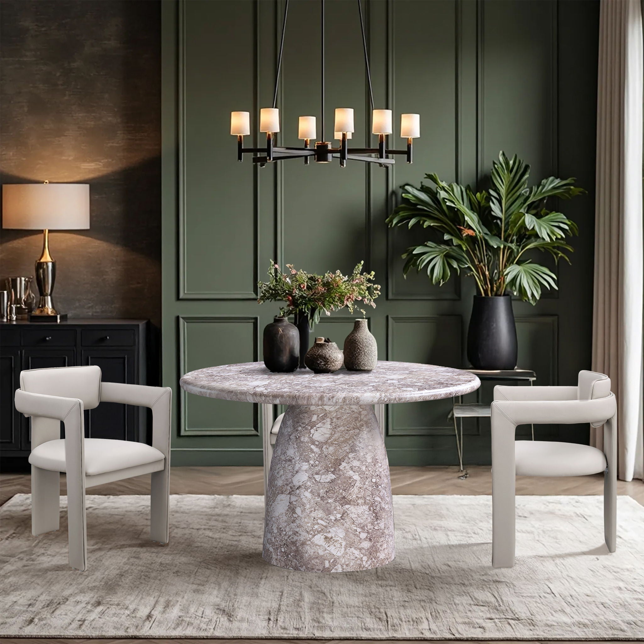 Cosenza - Round Concrete Dining Table - Urban Living Furniture (Los Angeles, CA)