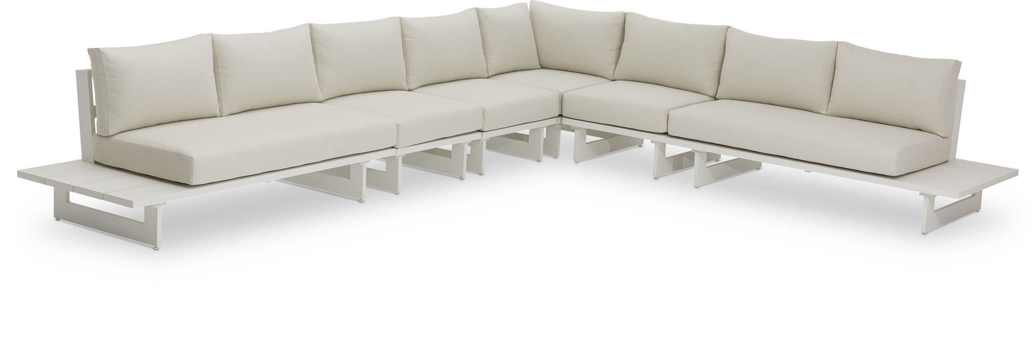 Maldives - 6 Piece Water Resistant Outdoor Patio Modular Sectional With White Base - Urban Living Furniture (Los Angeles, CA)