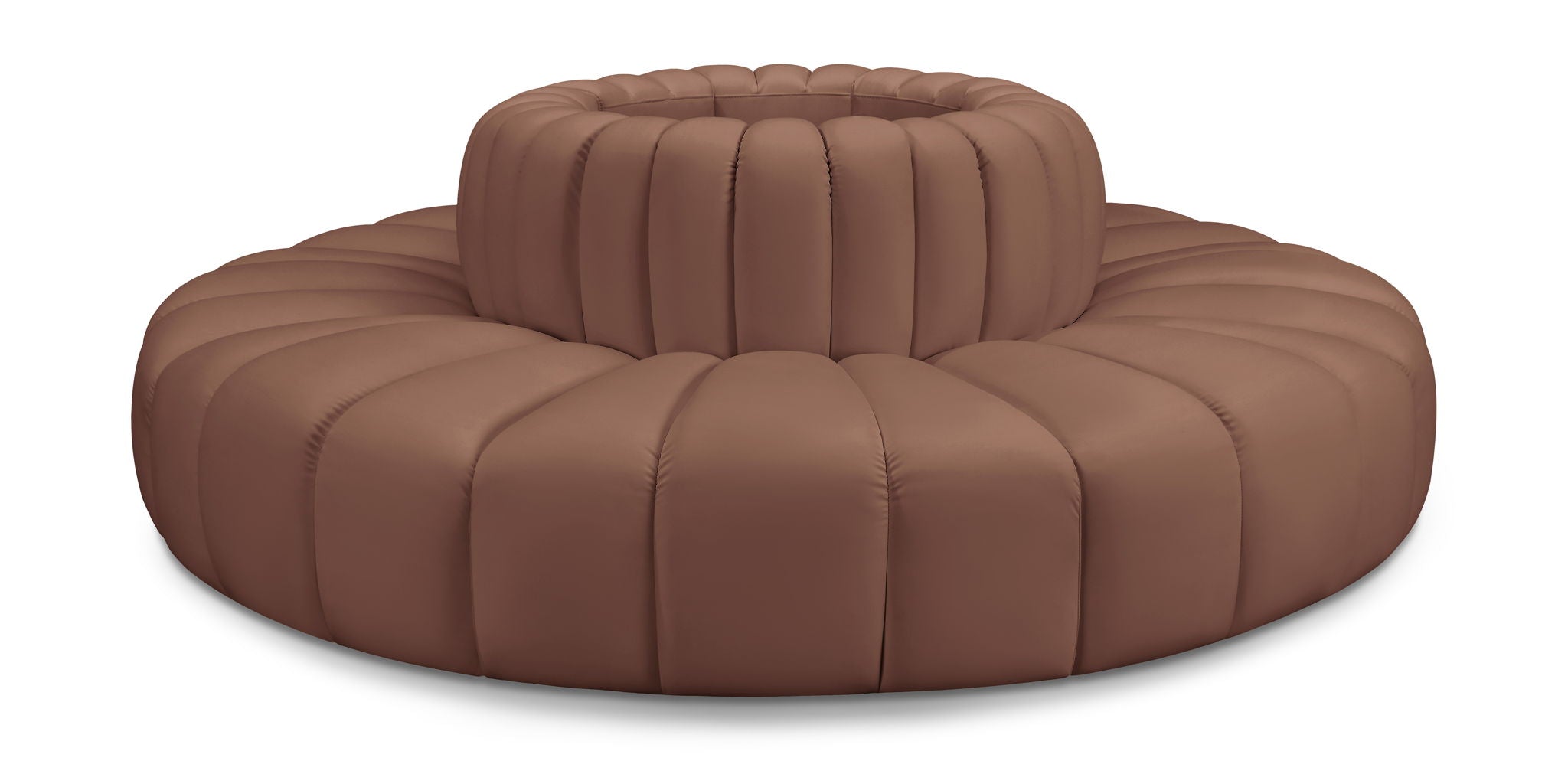 Arc - Faux Leather 8 Piece Round Modular Sofa - Urban Living Furniture (Los Angeles, CA)