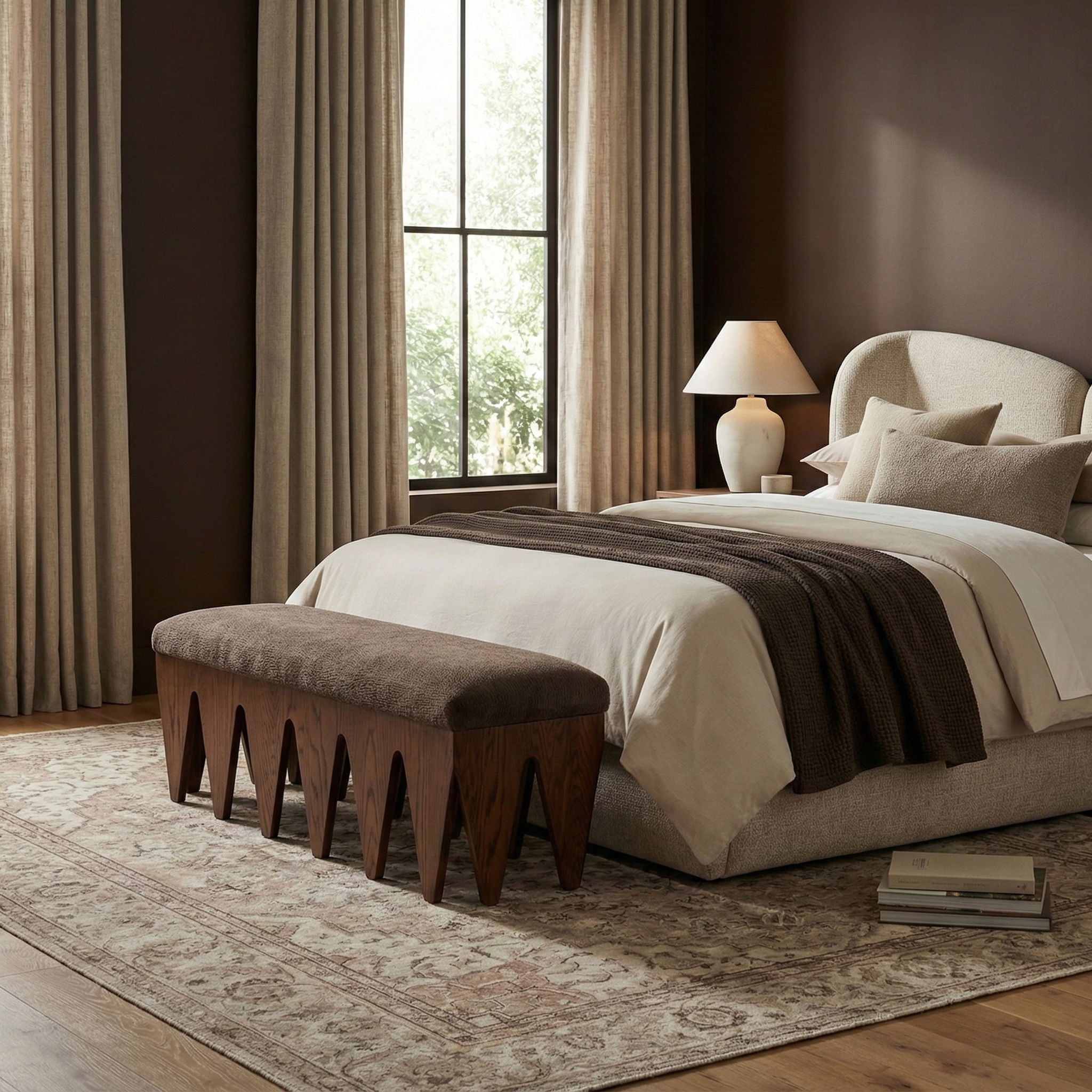 Altair - Bench - Dark Brown Base - Urban Living Furniture (Los Angeles, CA)