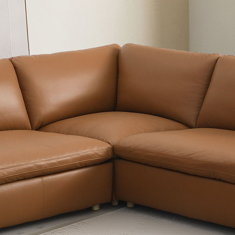 Brighton - Modular Wedge - Brown Top Grain Leather - Urban Living Furniture (Los Angeles, CA)