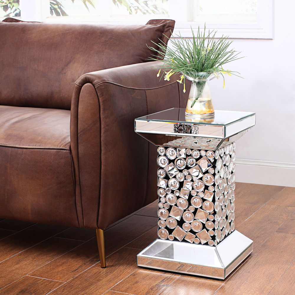 Kachina - End Table - Mirrored & Faux Gems - Urban Living Furniture (Los Angeles, CA)