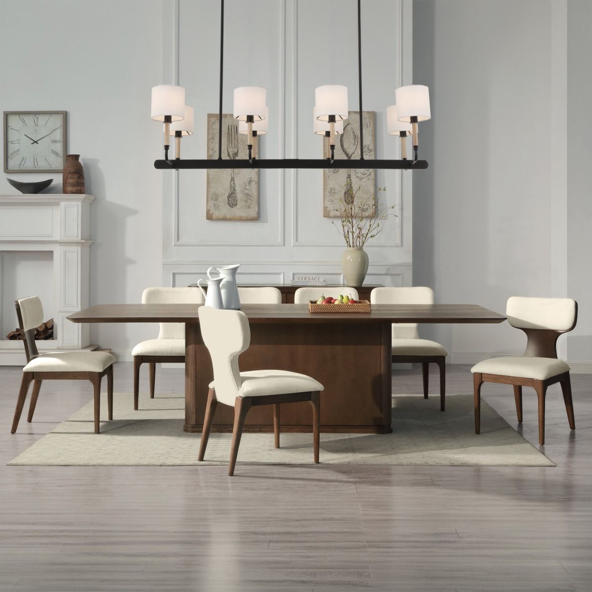 Koen - Side Chair (Set of 2) - Beige / Brown Oak - Urban Living Furniture (Los Angeles, CA)