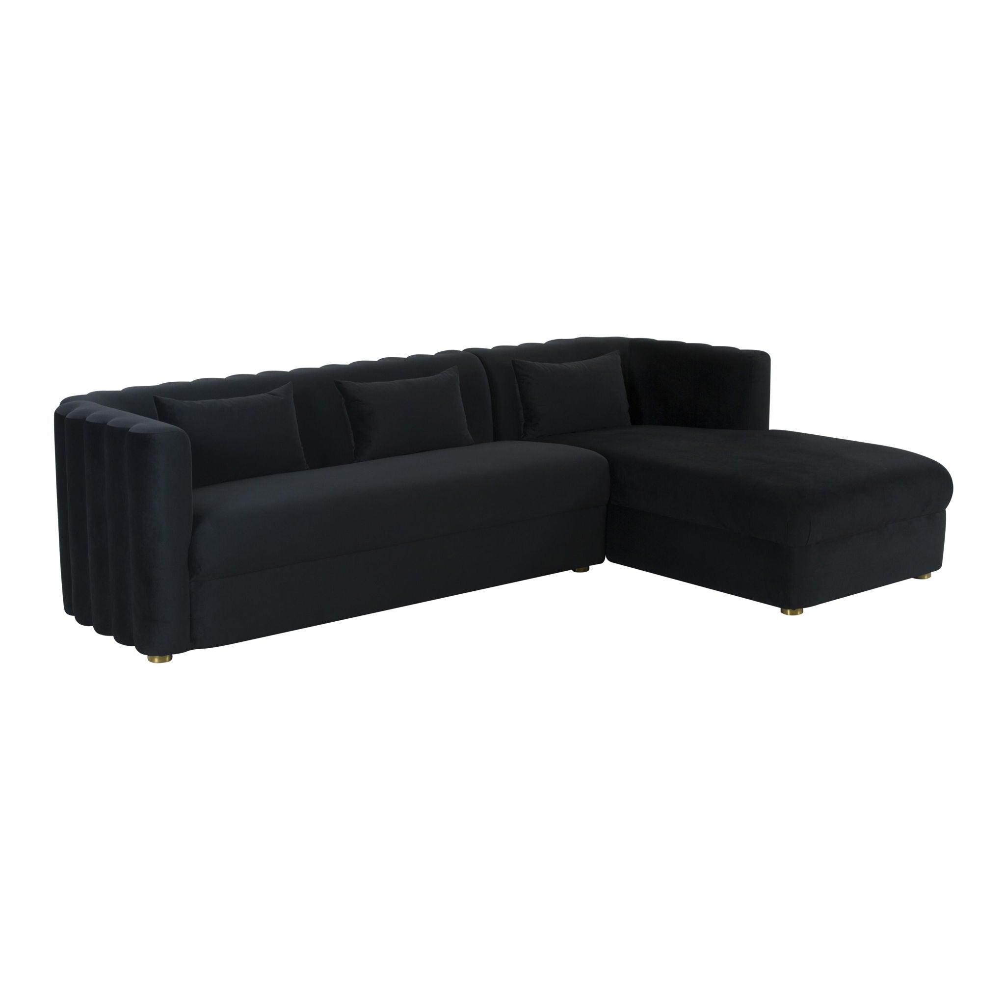 Callie - Velvet Sectional - RAF - Urban Living Furniture (Los Angeles, CA)
