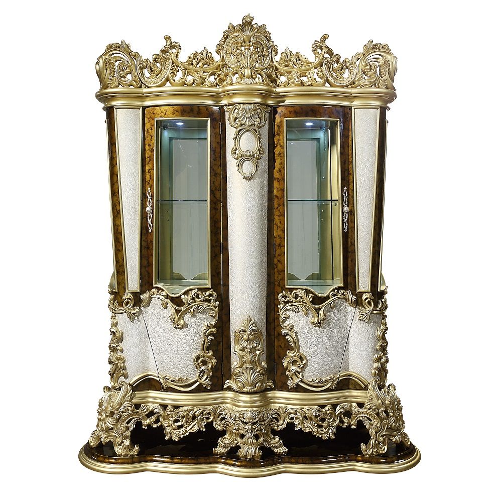 Desiderius - Curio - Antique Gold & Hand-Painted Brown - Urban Living Furniture (Los Angeles, CA)