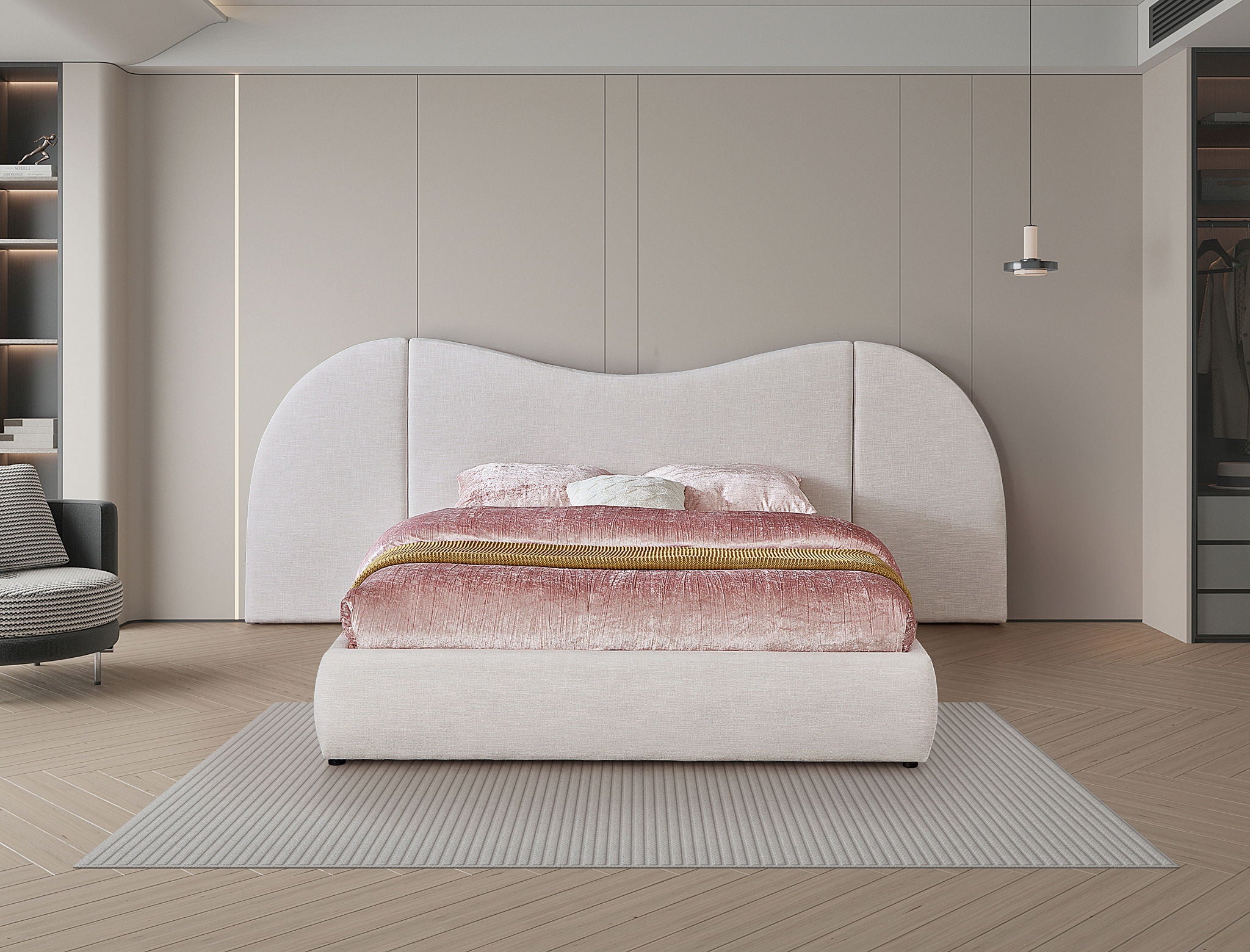 Everest - Linen Fabric Bed - Urban Living Furniture (Los Angeles, CA)
