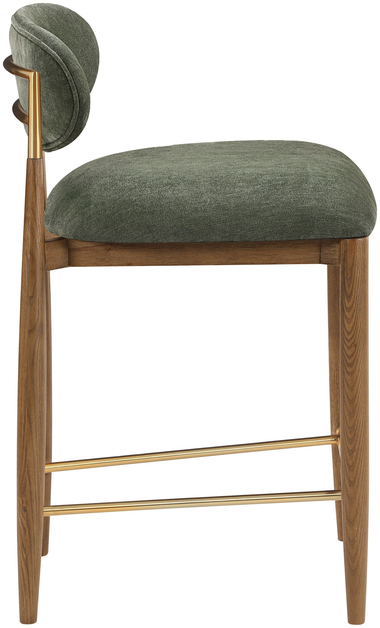 Riccio - Fabric Stool - Walnut Frame - Urban Living Furniture (Los Angeles, CA)