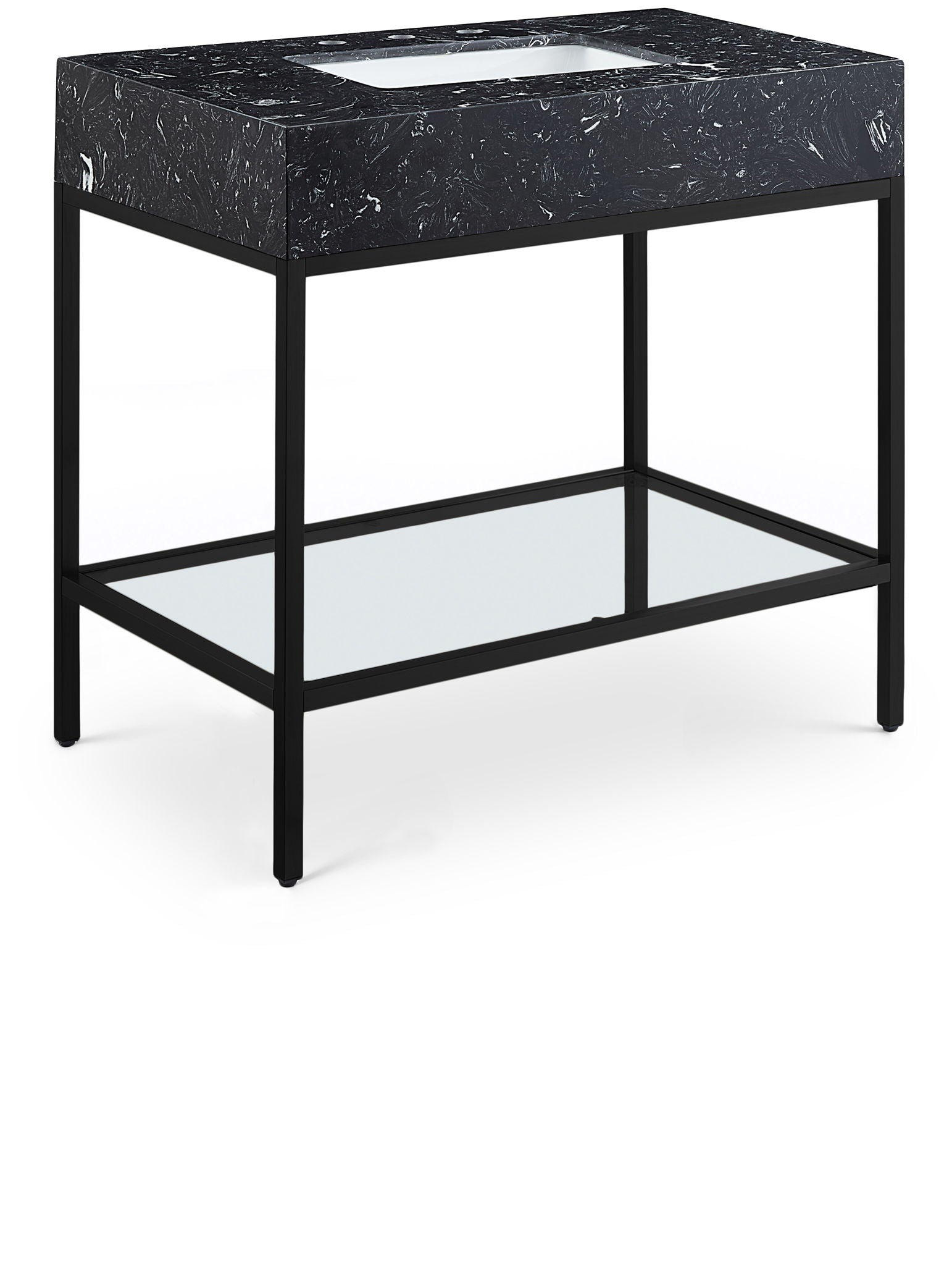 Marmo - Engineered Marble Bathroom Vanity With Black Base - Urban Living Furniture (Los Angeles, CA)