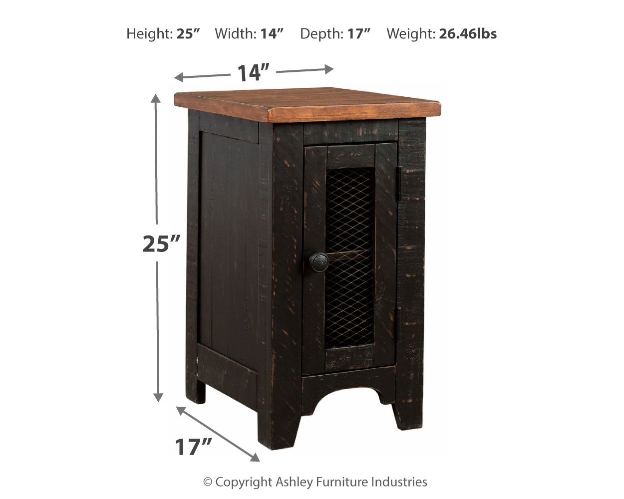 Valebeck - Black / Brown - Chair Side End Table - Urban Living Furniture (Los Angeles, CA)