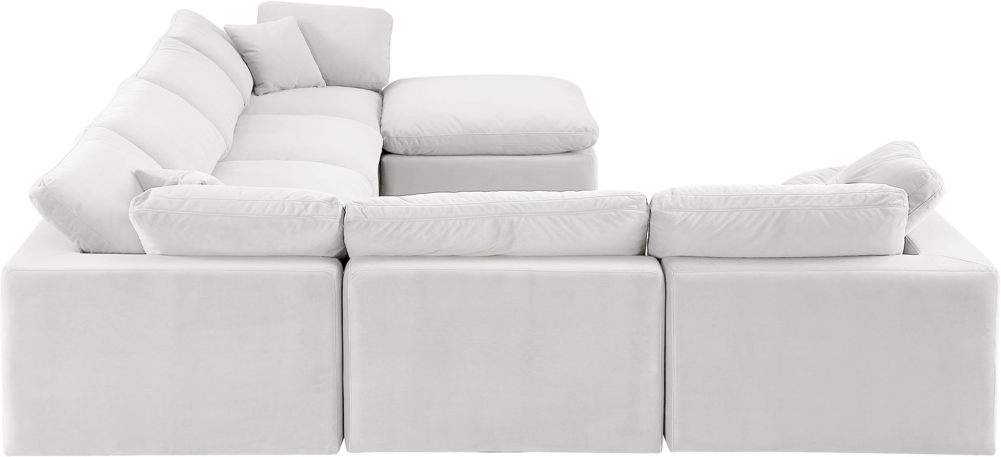 Comfy - 7 Piece Velvet Modular Sectional With Chaise - Urban Living Furniture (Los Angeles, CA)