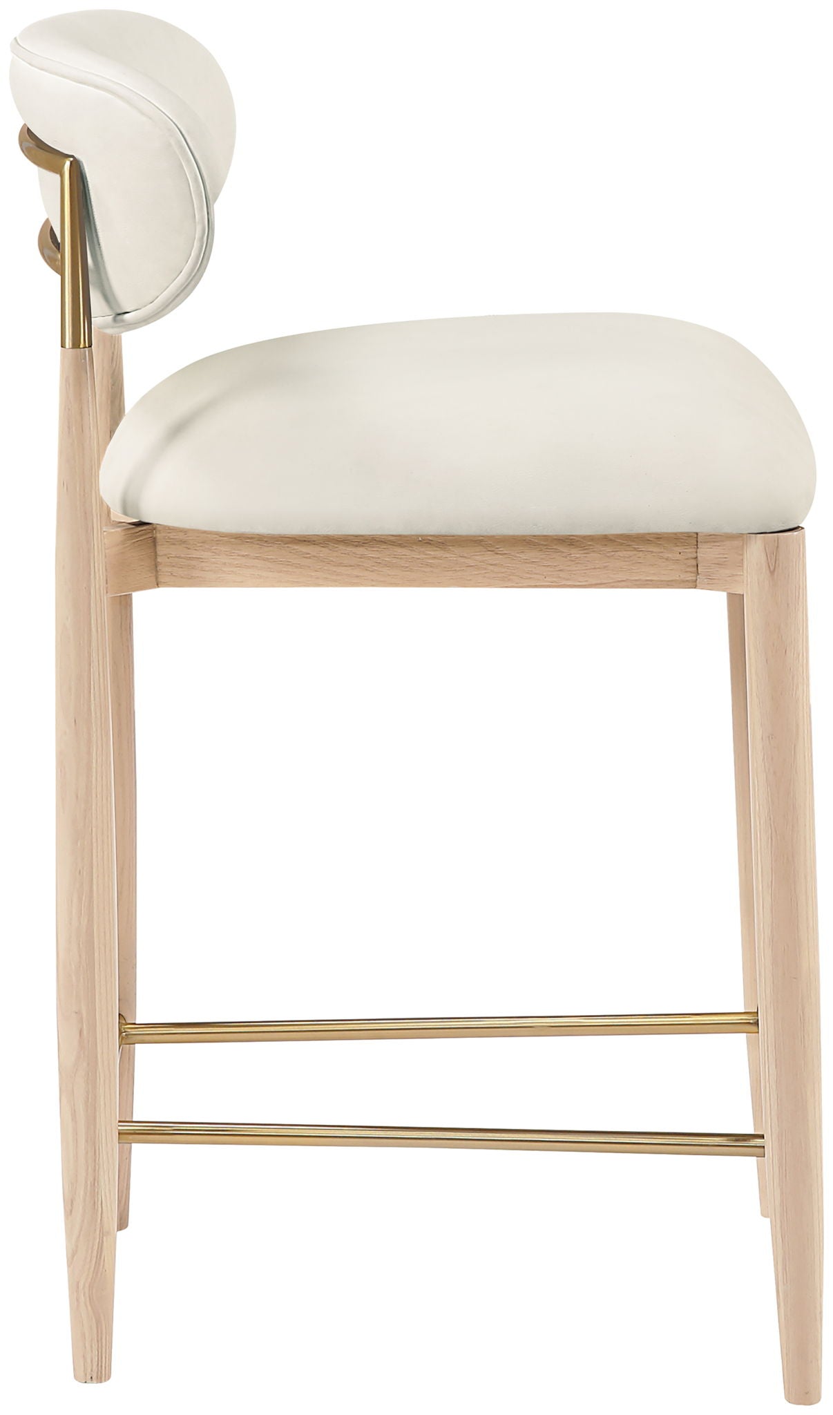Riccio - Stool - Natural And Gold Frame - Urban Living Furniture (Los Angeles, CA)