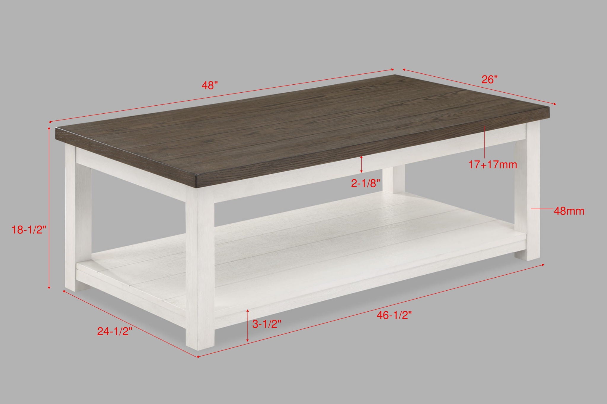 Dakota - Coffee Table With Casters - White - Urban Living Furniture (Los Angeles, CA)