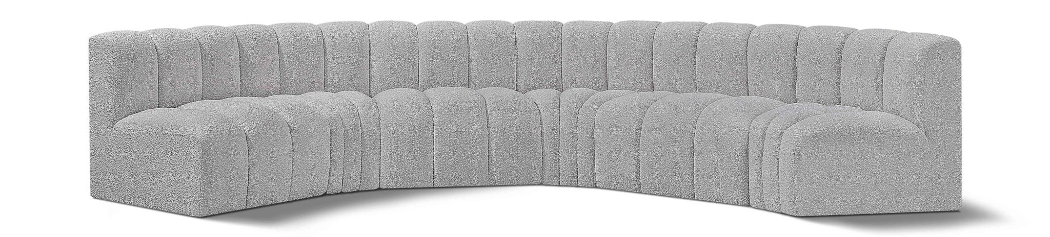 Arc - Boucle Fabric 6 Piece U-Shaped Modular Sofa - Urban Living Furniture (Los Angeles, CA)