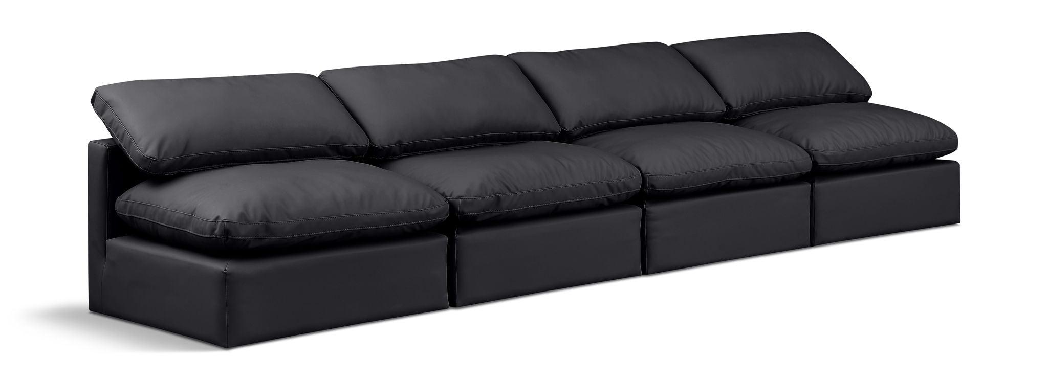 Indulge - Faux Leather 4 Seat Modular Armless Sofa - Urban Living Furniture (Los Angeles, CA)
