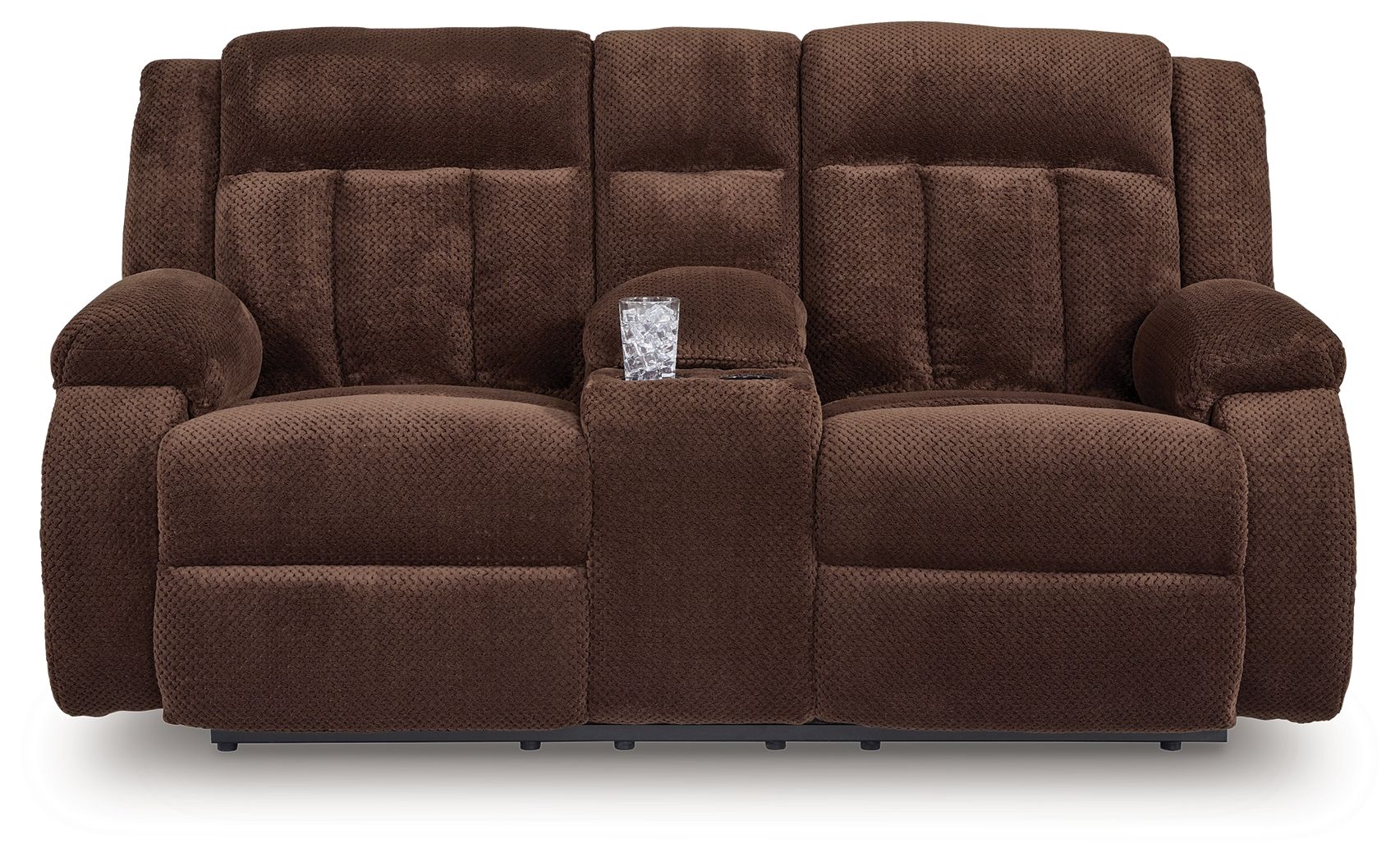 Free Wake - Chocolate - Double Relcining Power Loveseat With Console - Urban Living Furniture (Los Angeles, CA)