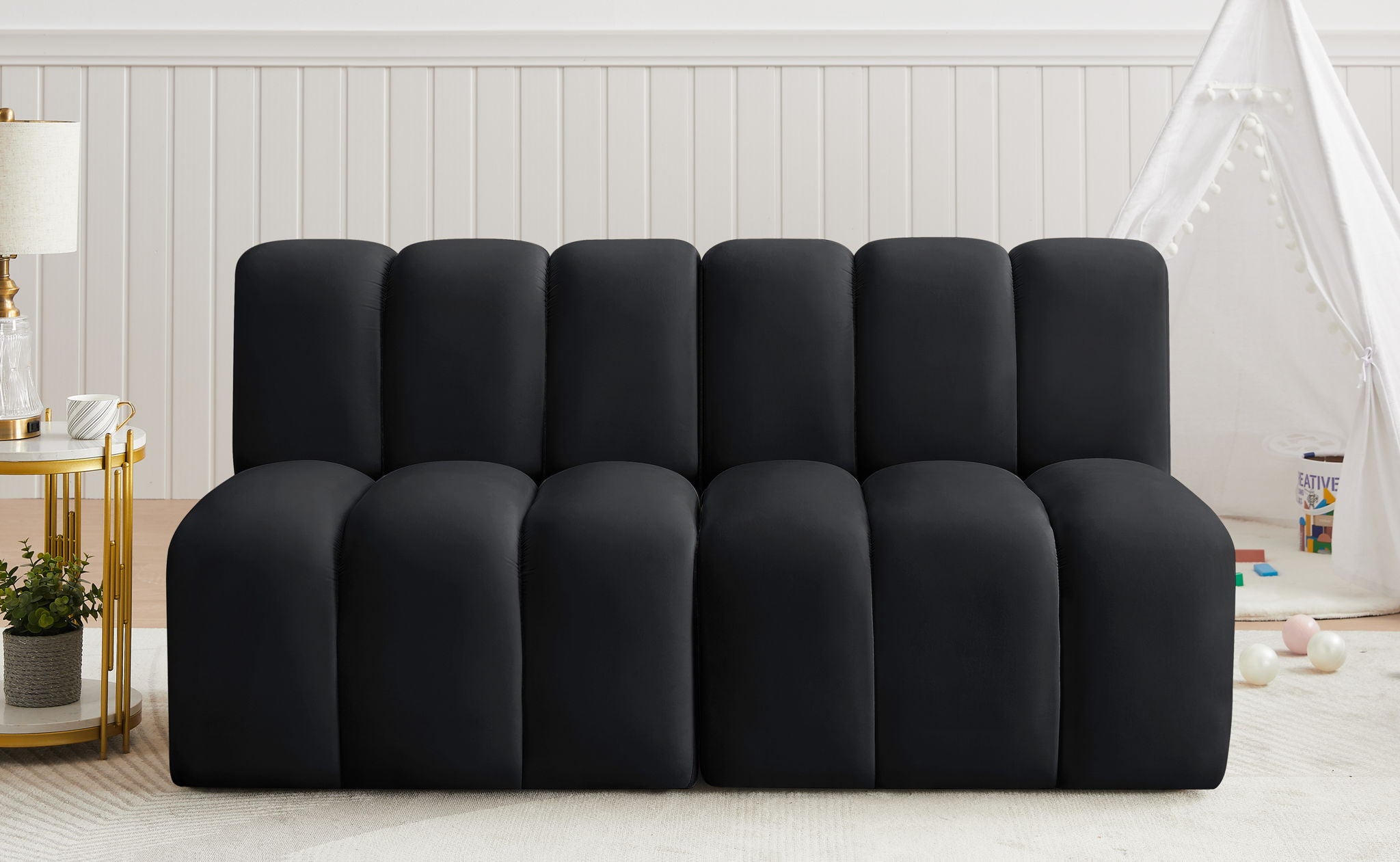 Arc - Velvet 2 Seats Modular Sofa - Urban Living Furniture (Los Angeles, CA)
