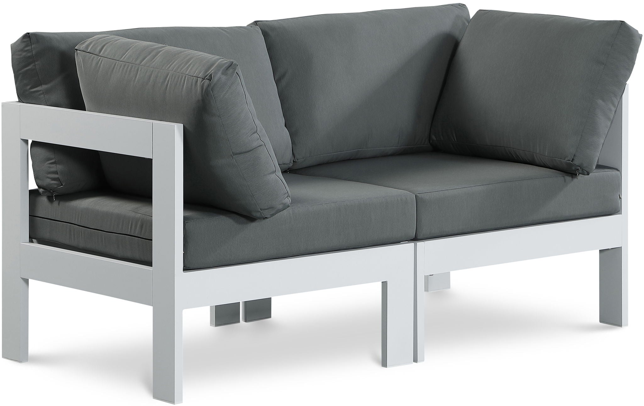 Nizuc - Outdoor Patio 2 Seat Modular Sofa With White Frame - Urban Living Furniture (Los Angeles, CA)