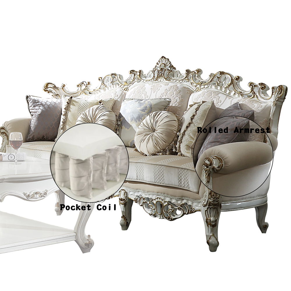 Picardy II - Sofa With 7 Pillows - Fabric & Antique Pearl - Urban Living Furniture (Los Angeles, CA)