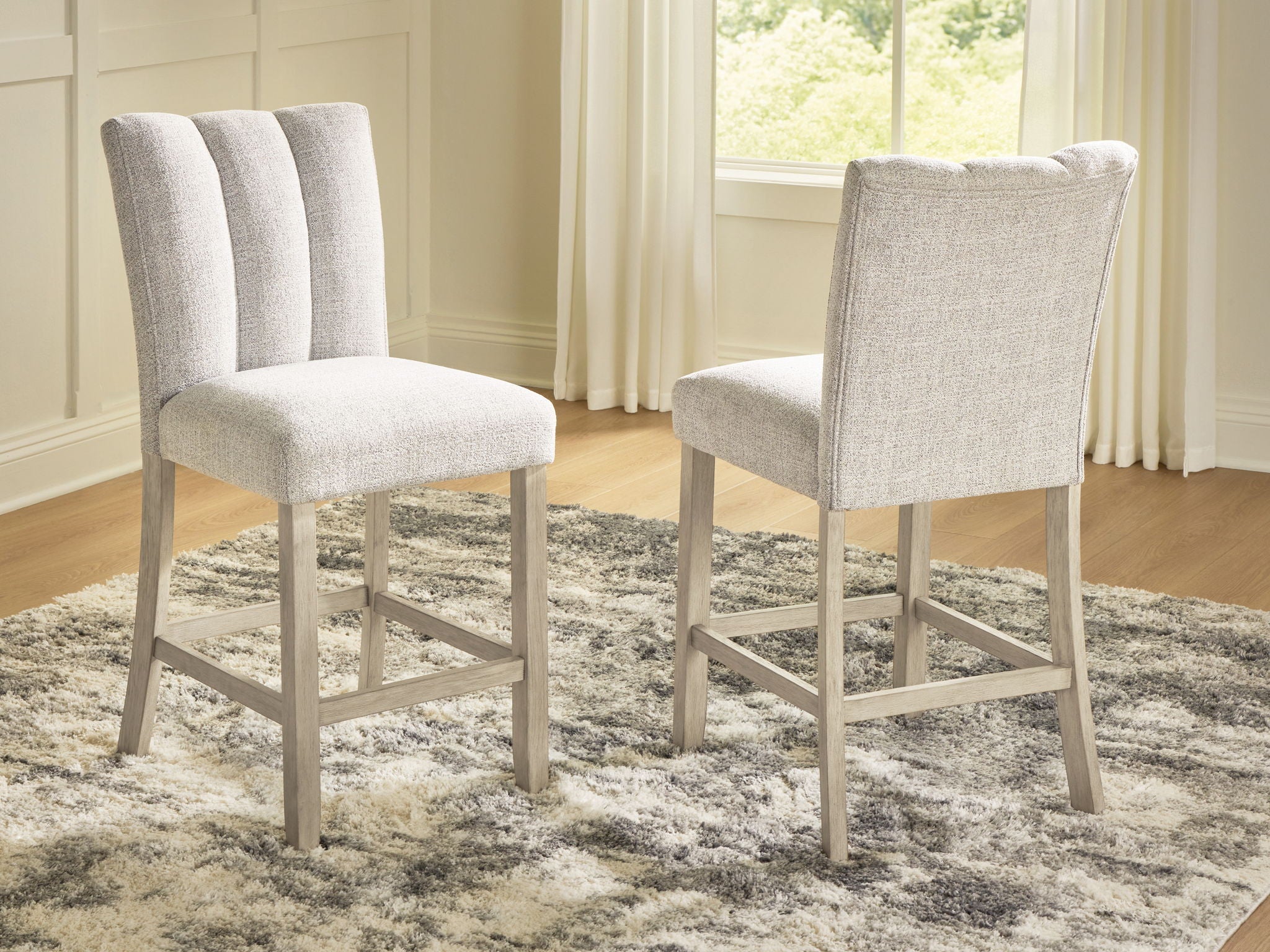 Larawyn - Upholstered Barstool (Set of 2) - Bisque - Urban Living Furniture (Los Angeles, CA)