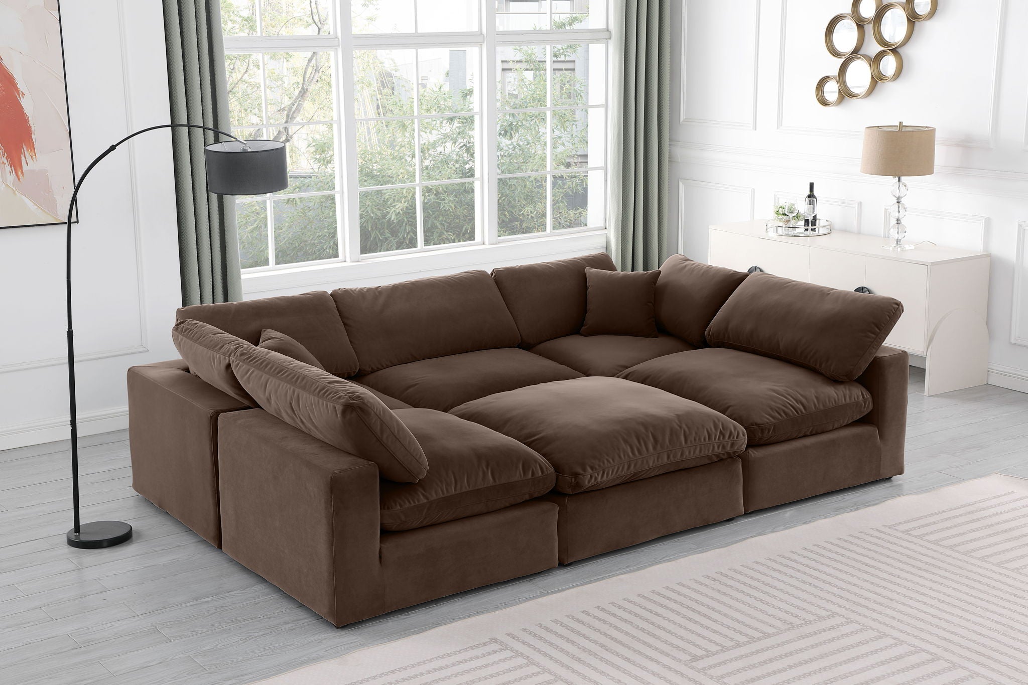 Comfy - 6 Piece Velvet Sectional - Urban Living Furniture (Los Angeles, CA)
