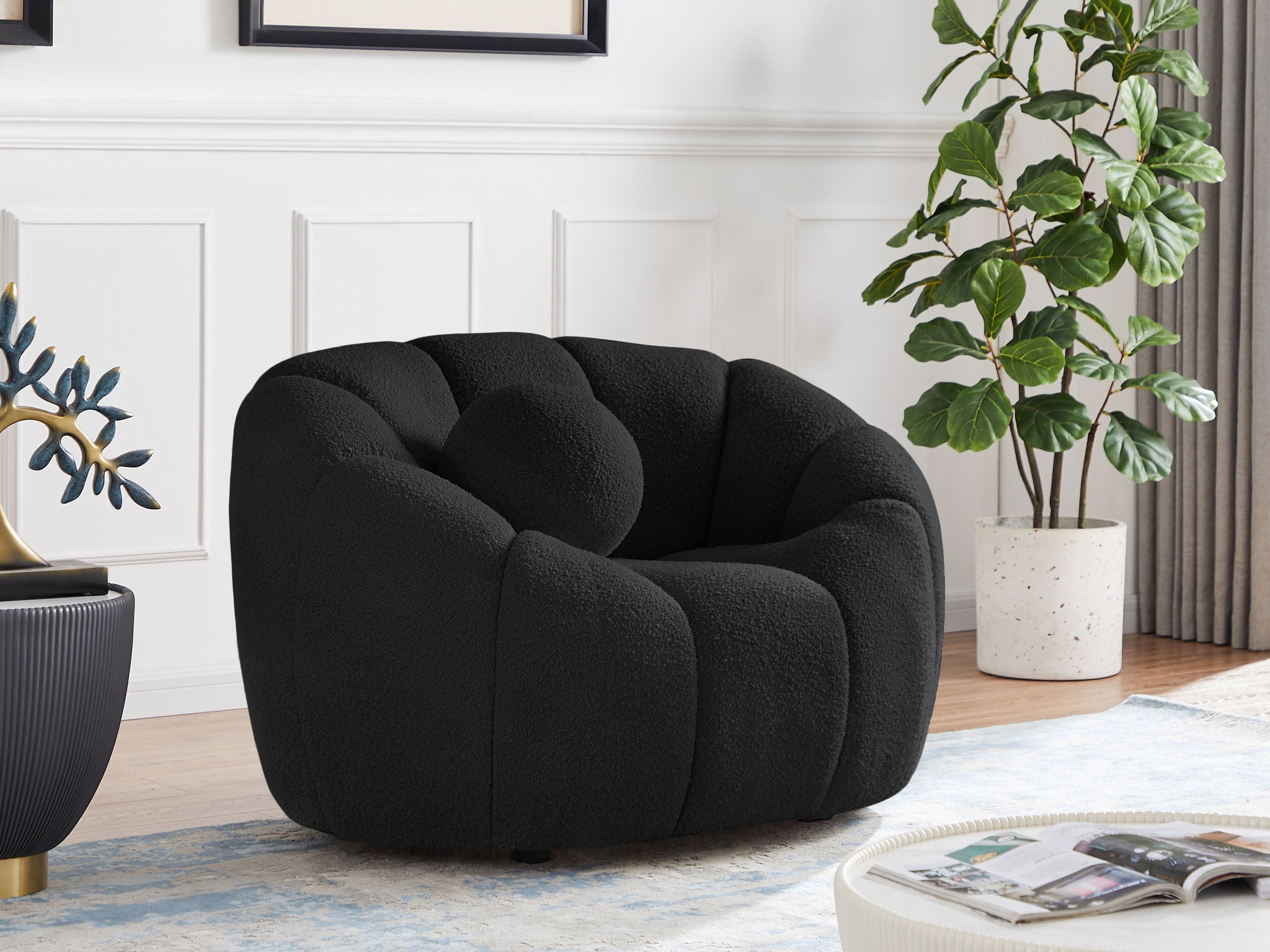 Elijah - Boucle Chair - Urban Living Furniture (Los Angeles, CA)