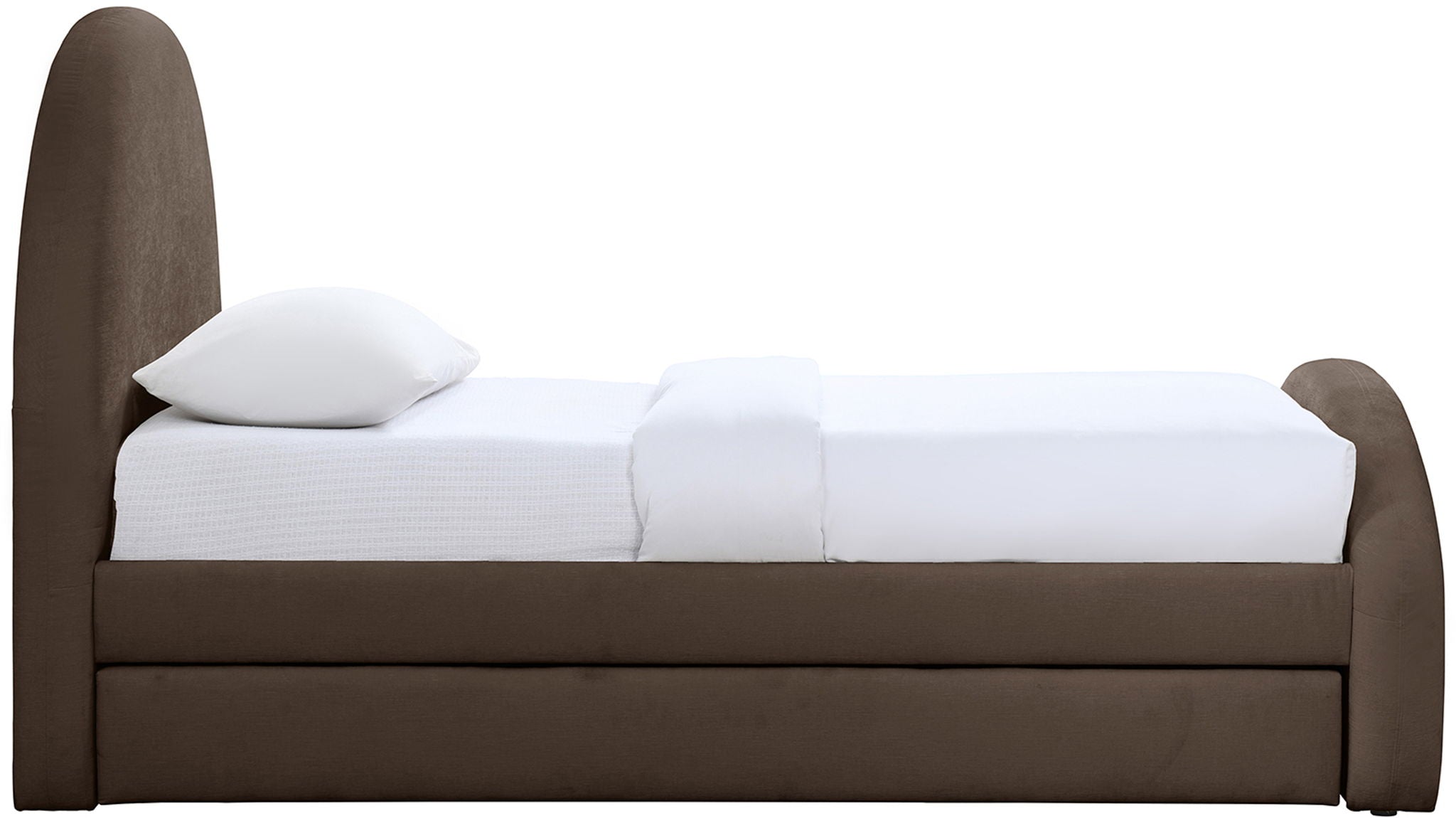 Andaz - Chenille Fabric Upholstered Trundle Bed