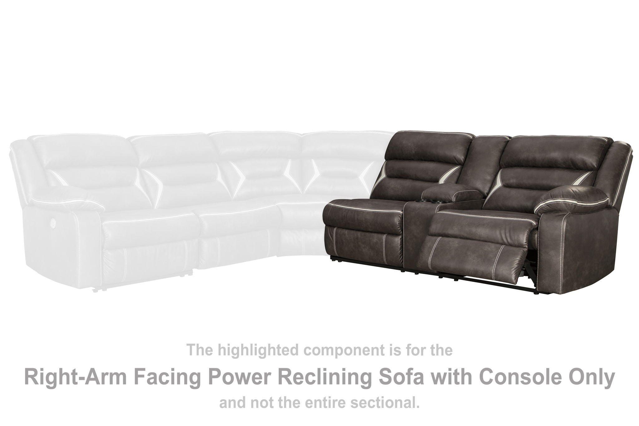 Kincord - Midnight - Raf Rec Power Sofa W/Console - Urban Living Furniture (Los Angeles, CA)