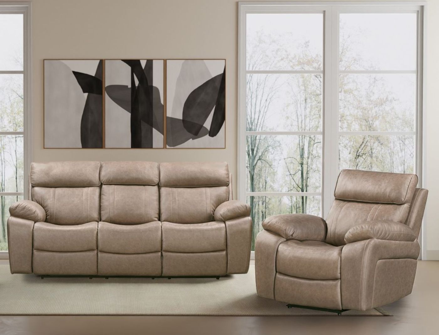 Theon - Manual Glider Reclining Sofa Set - Urban Living Furniture (Los Angeles, CA)