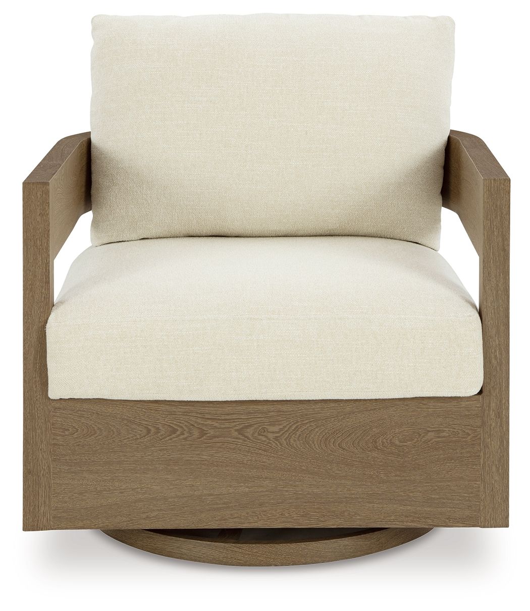Serene Bay - Dark Brown / White - Swivel Glider Chair With Cushion - Urban Living Furniture (Los Angeles, CA)