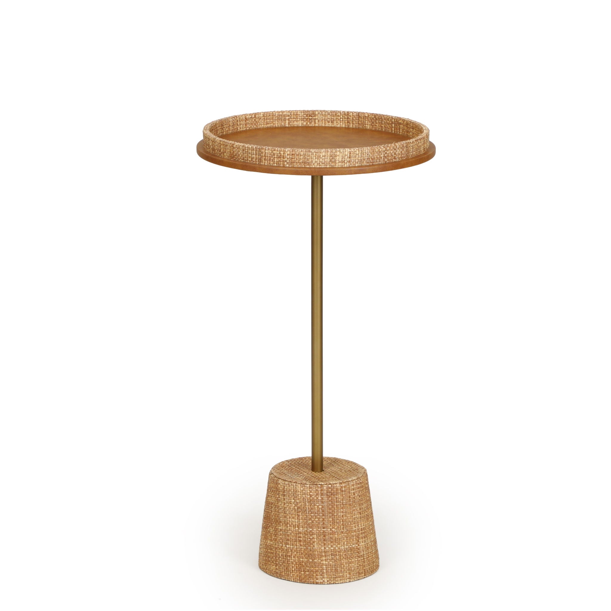 Saddle Raffia Designer Side Table - Natural - Urban Living Furniture (Los Angeles, CA)