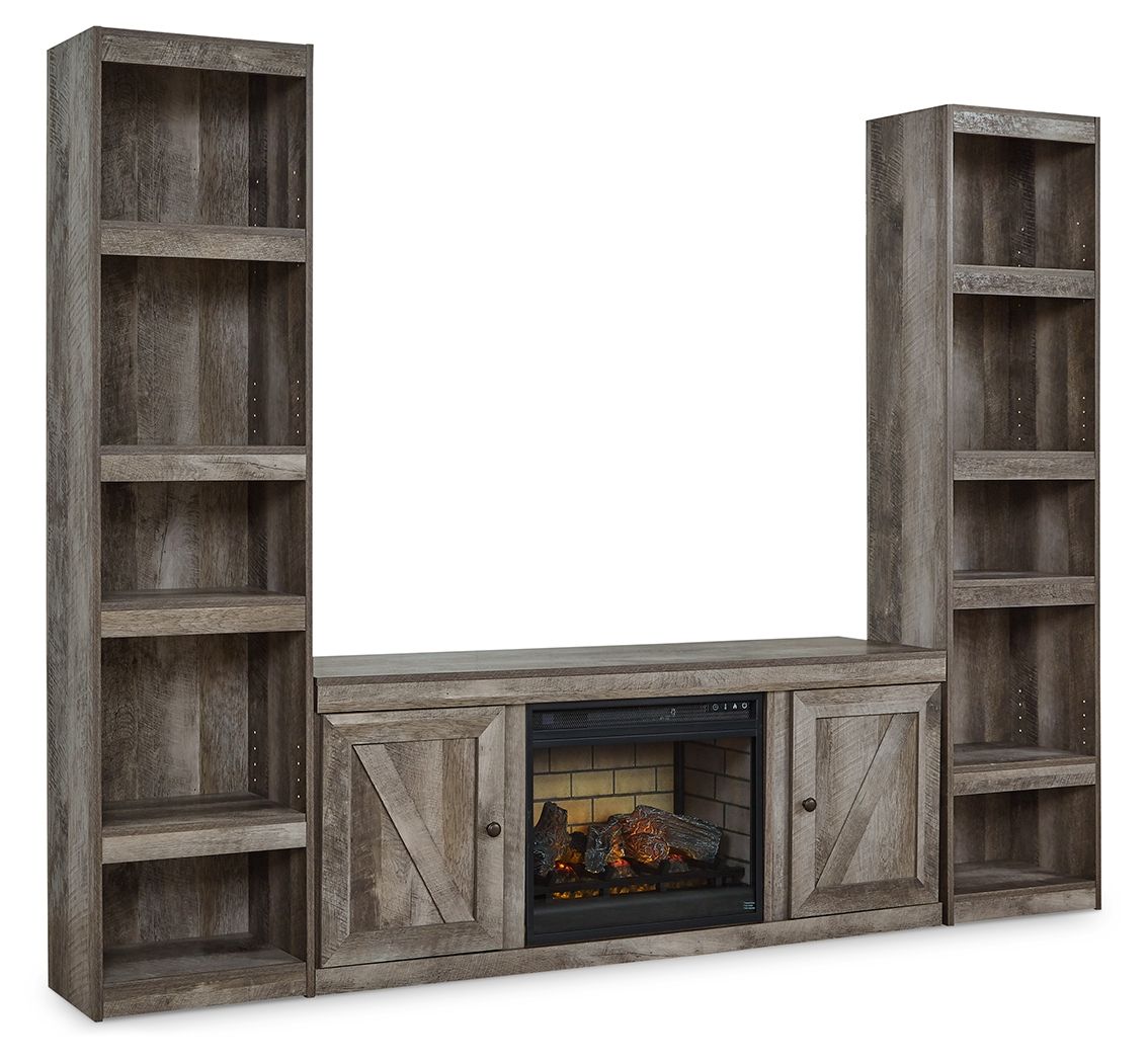 Wynnlow - Gray - 3-Piece Entertainment Center With Electric Fireplace - Urban Living Furniture (Los Angeles, CA)