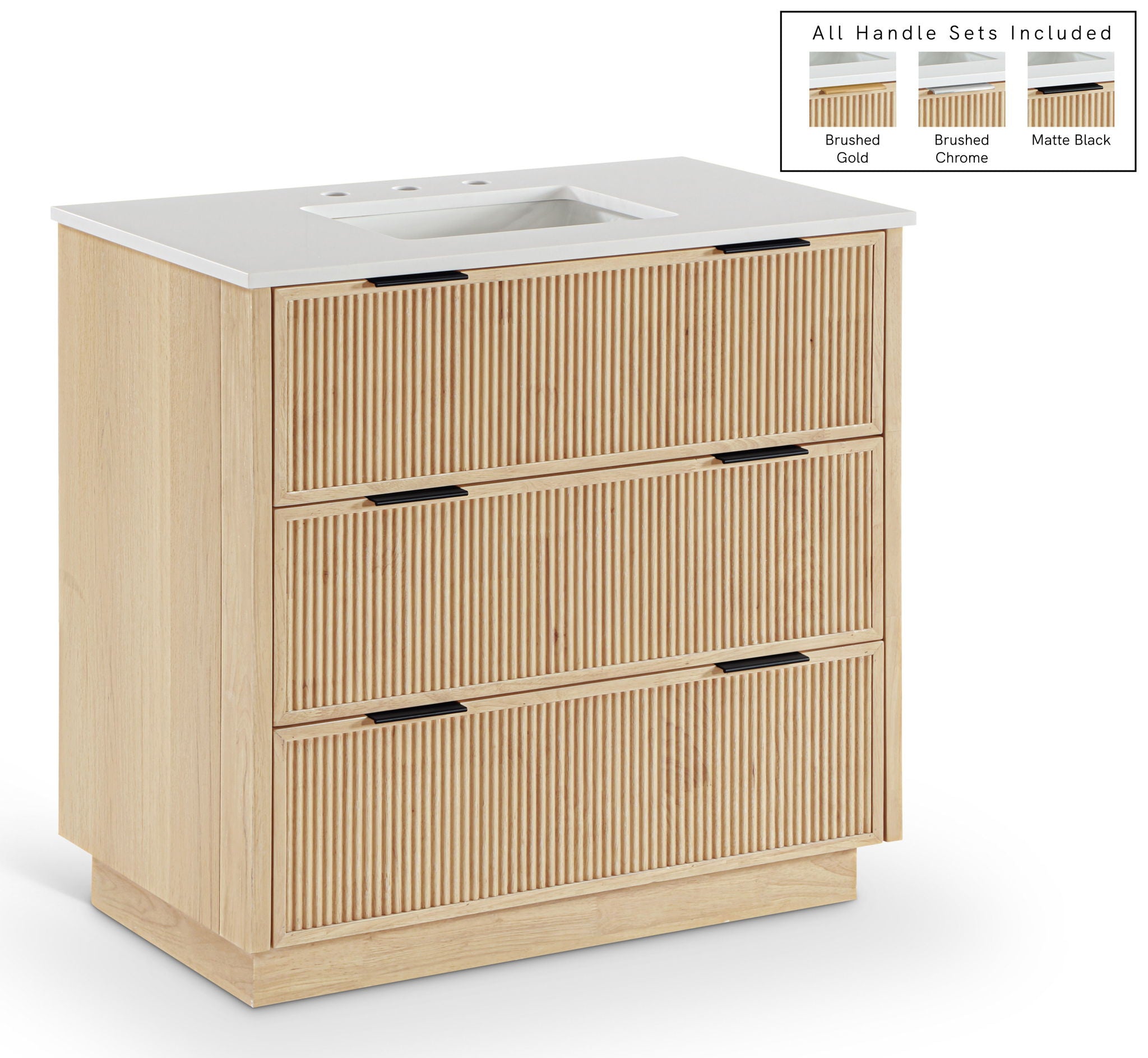 Willard - Engineered Stone And Solid Wood Bathroom Vanity - Urban Living Furniture (Los Angeles, CA)