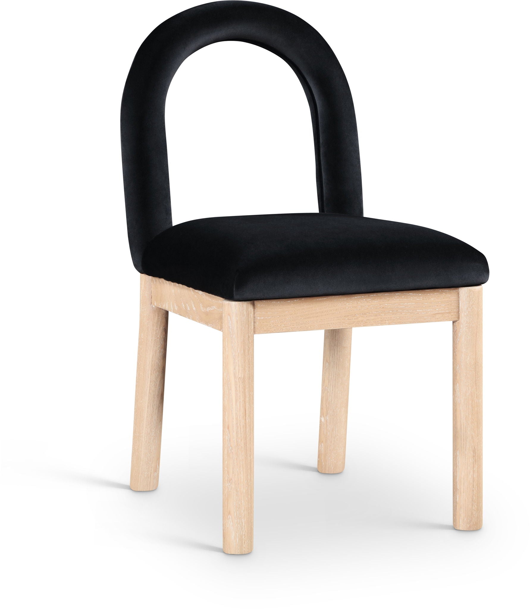Conrad - Velvet Dining Chair With Natural Legs - Urban Living Furniture (Los Angeles, CA)
