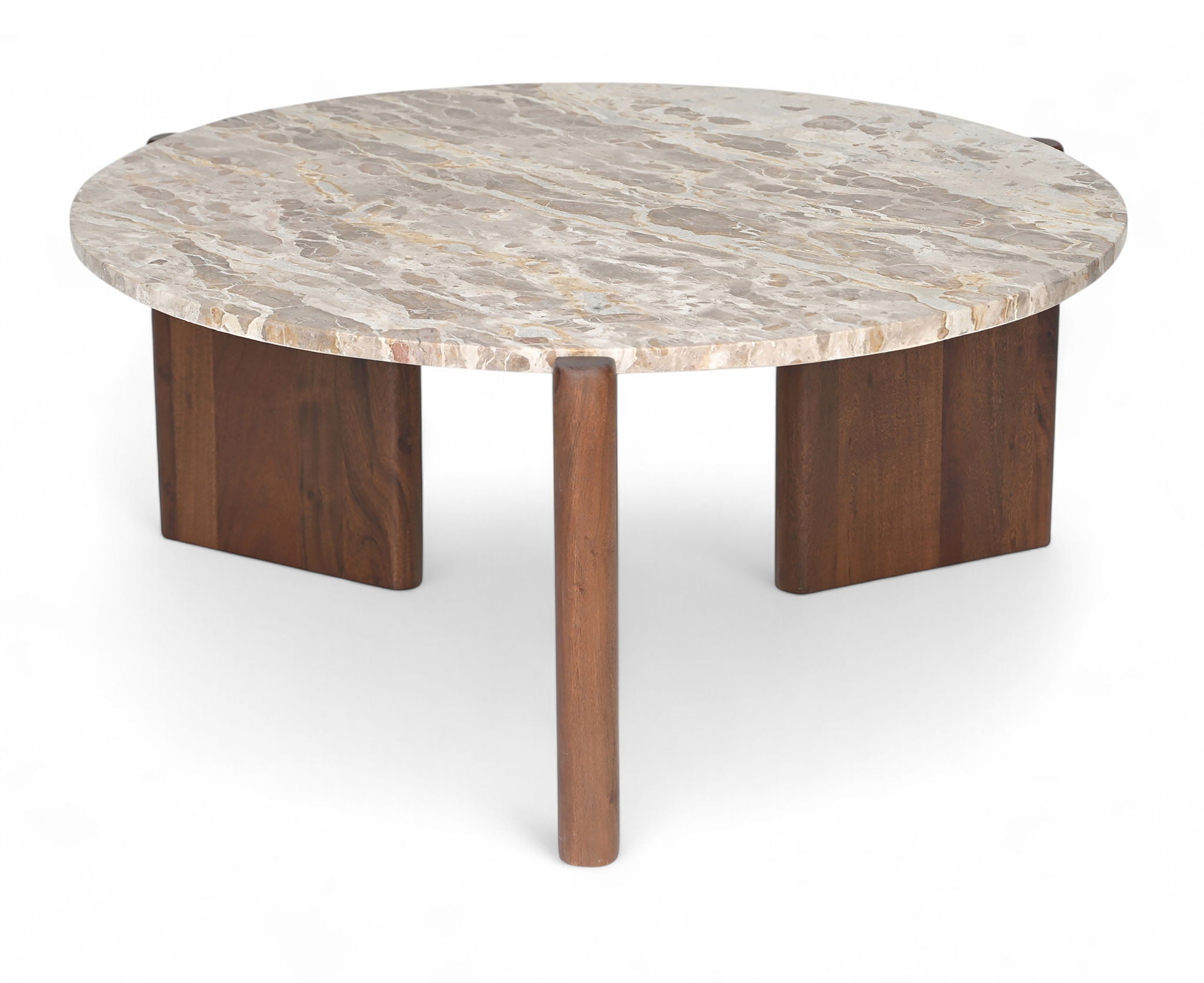 Varenna - Marble Top And Acacia Wood Base Coffee Table - Beige - Urban Living Furniture (Los Angeles, CA)